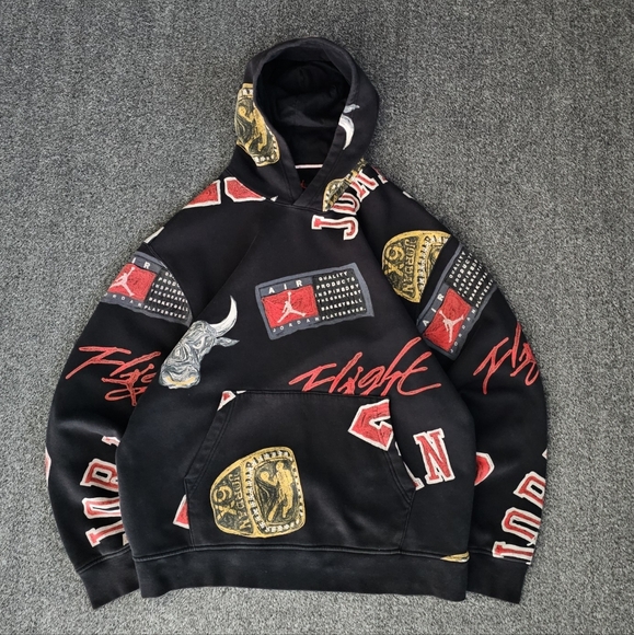 Jordan Brooklyn Essentials Men’s AOP Fleece Pullover Size XL - Picture 1 of 13